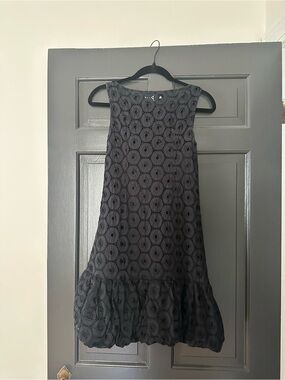 Tibi Black Eyelet Bubble Mini Dress • Size 2